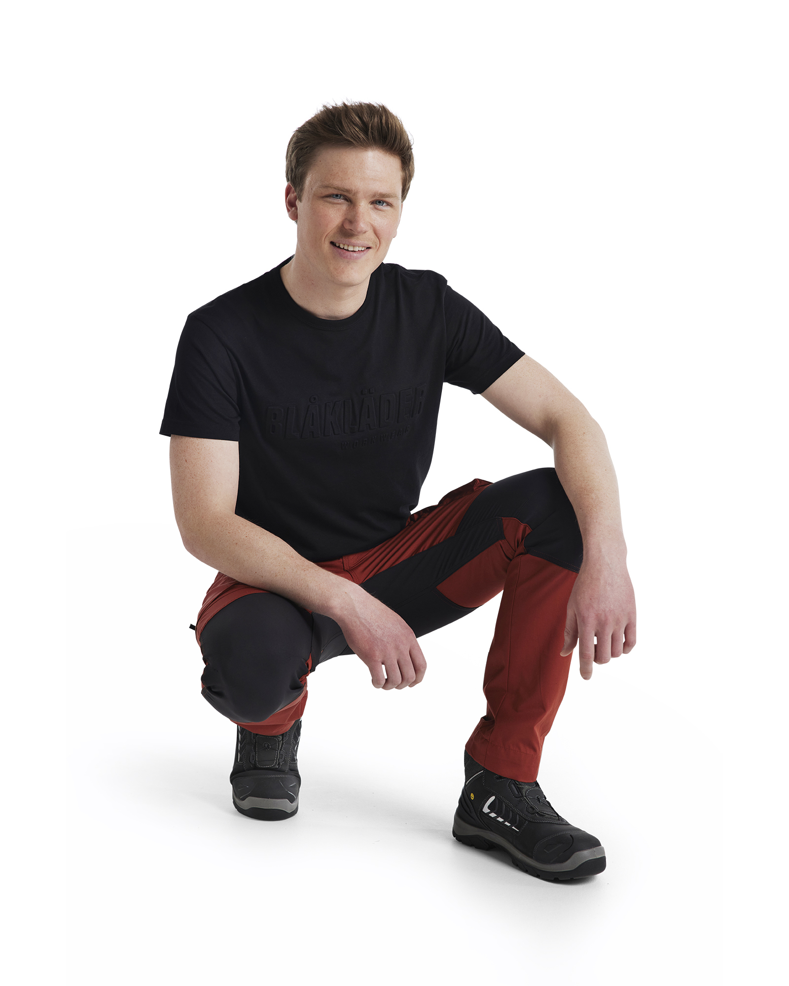 Pantalon maintenance +stretch Blåkläder 1459 Rouge brique/Noir Blaklader - 145918455999C