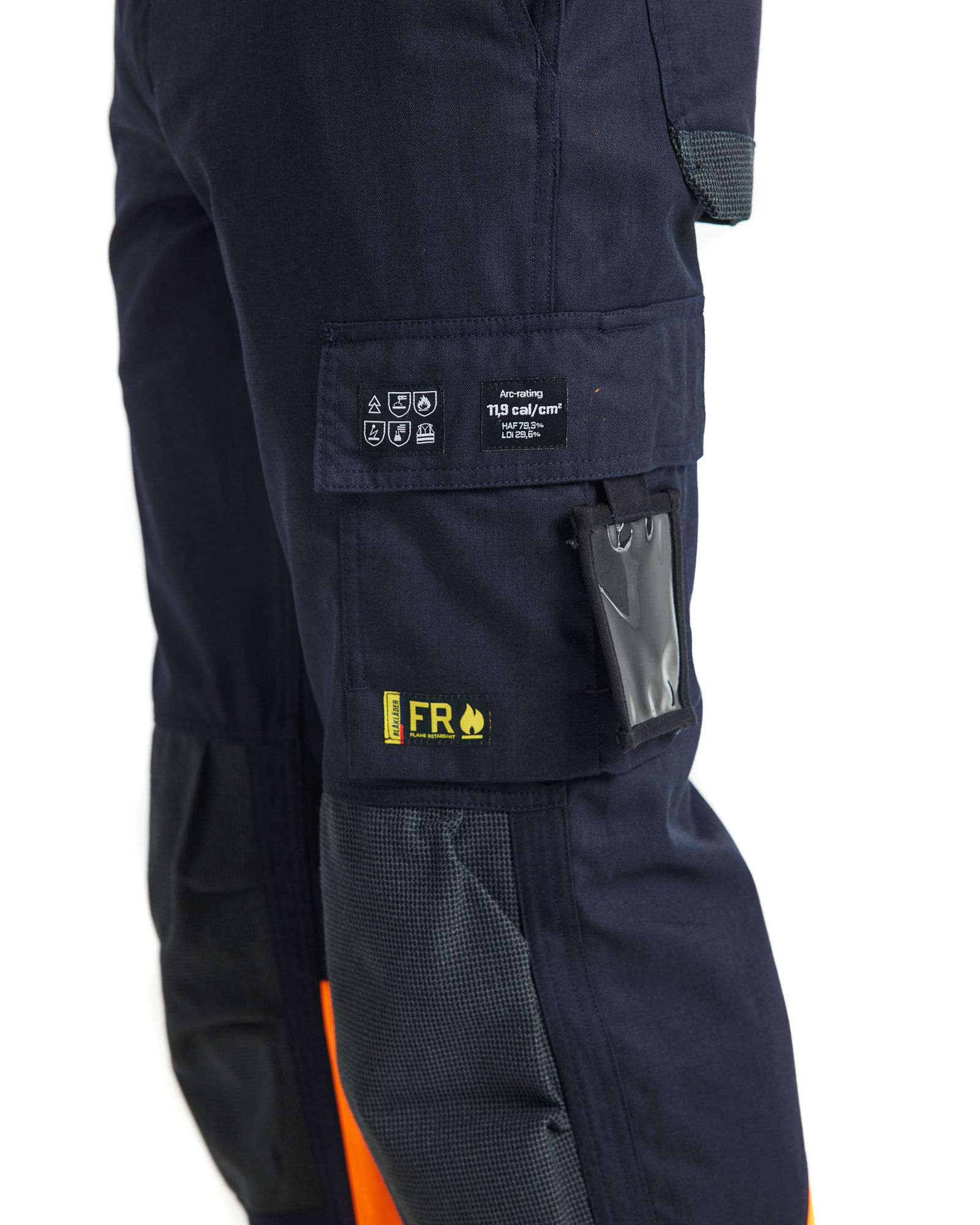 Pantalon multinormes inhérent Blåkläder 1488 Marine/Orange fluo Blaklader - 148815138953C