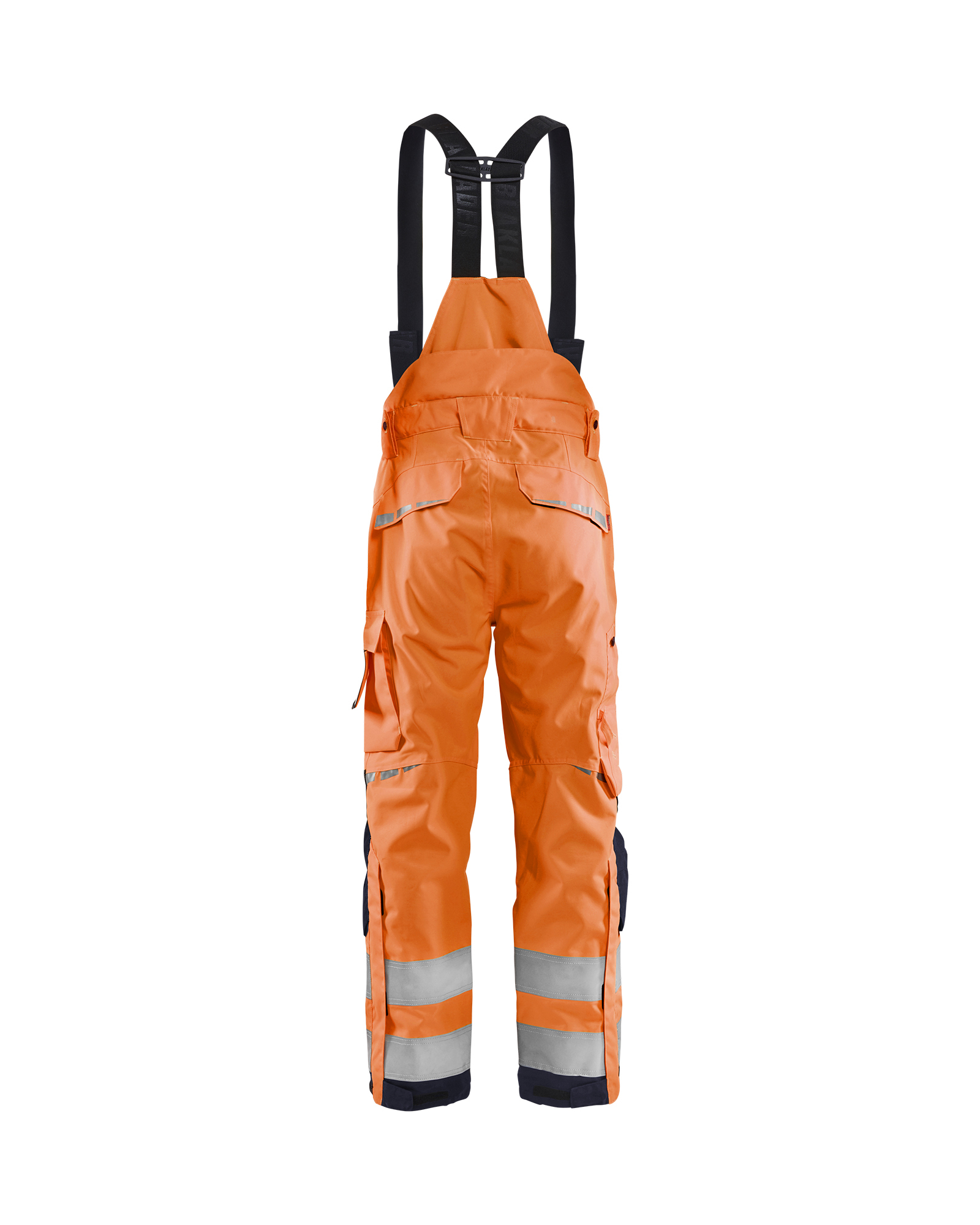 Pantalon à bretelles hardshell haute-visibilité Blåkläder 1867 Orange fluo/Marine Blaklader - 186719775389C