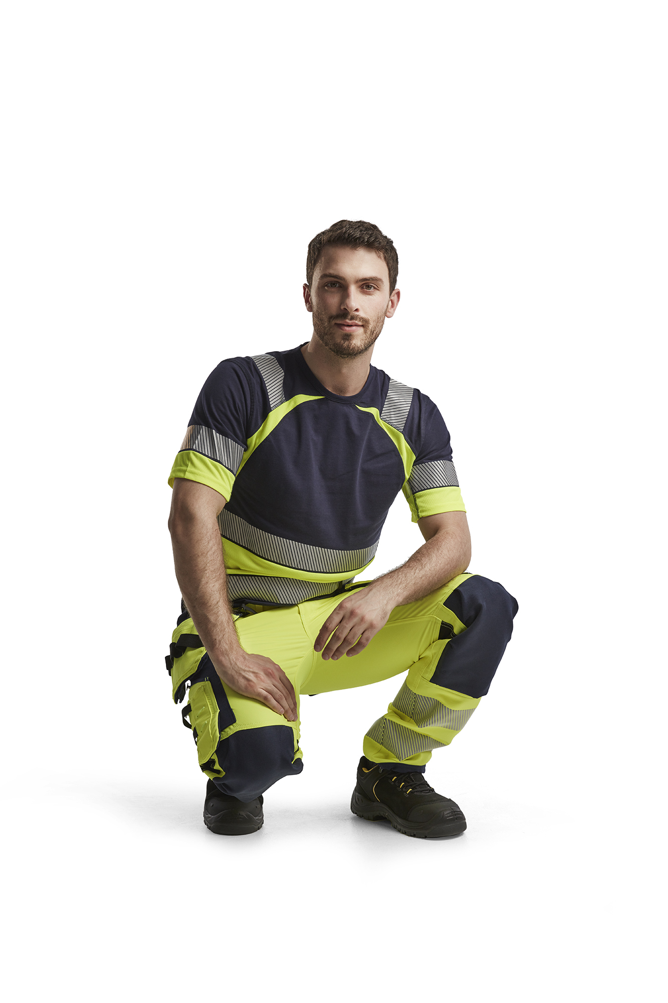 Pantalon artisan haute-visibilité stretch 4D Blåkläder 1997 Jaune fluo/Marine Blaklader - 199716423389C