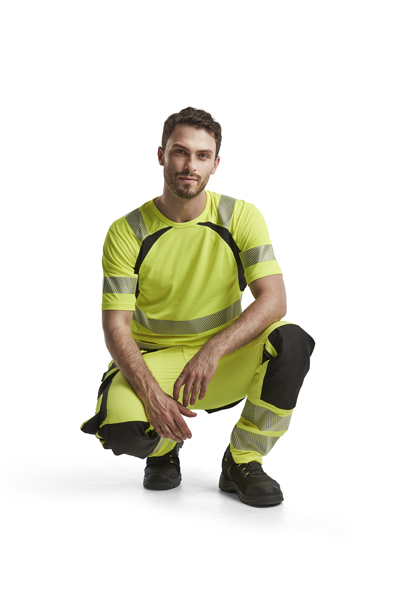 Pantalon artisan haute-visibilité stretch 4D Blåkläder 1997 Jaune fluo/Noir Blaklader - 199716423399C