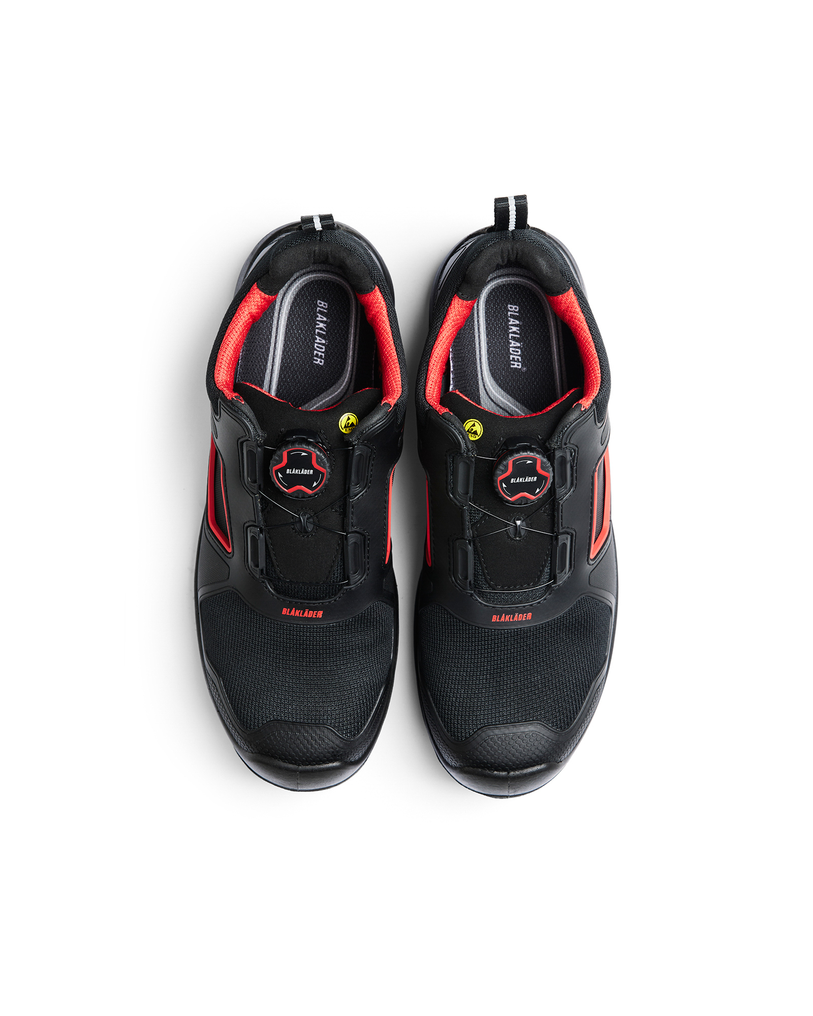 Chaussures de sécurité basses Gecko Blaklader 2472 Noir/Rouge Blaklader - 247200009956