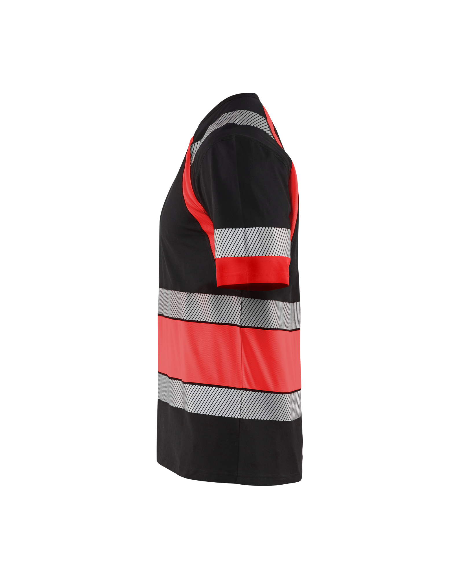 T-shirt haute-visibilité Blåkläder 3421 Noir/Rouge fluo Blaklader - 342110309955