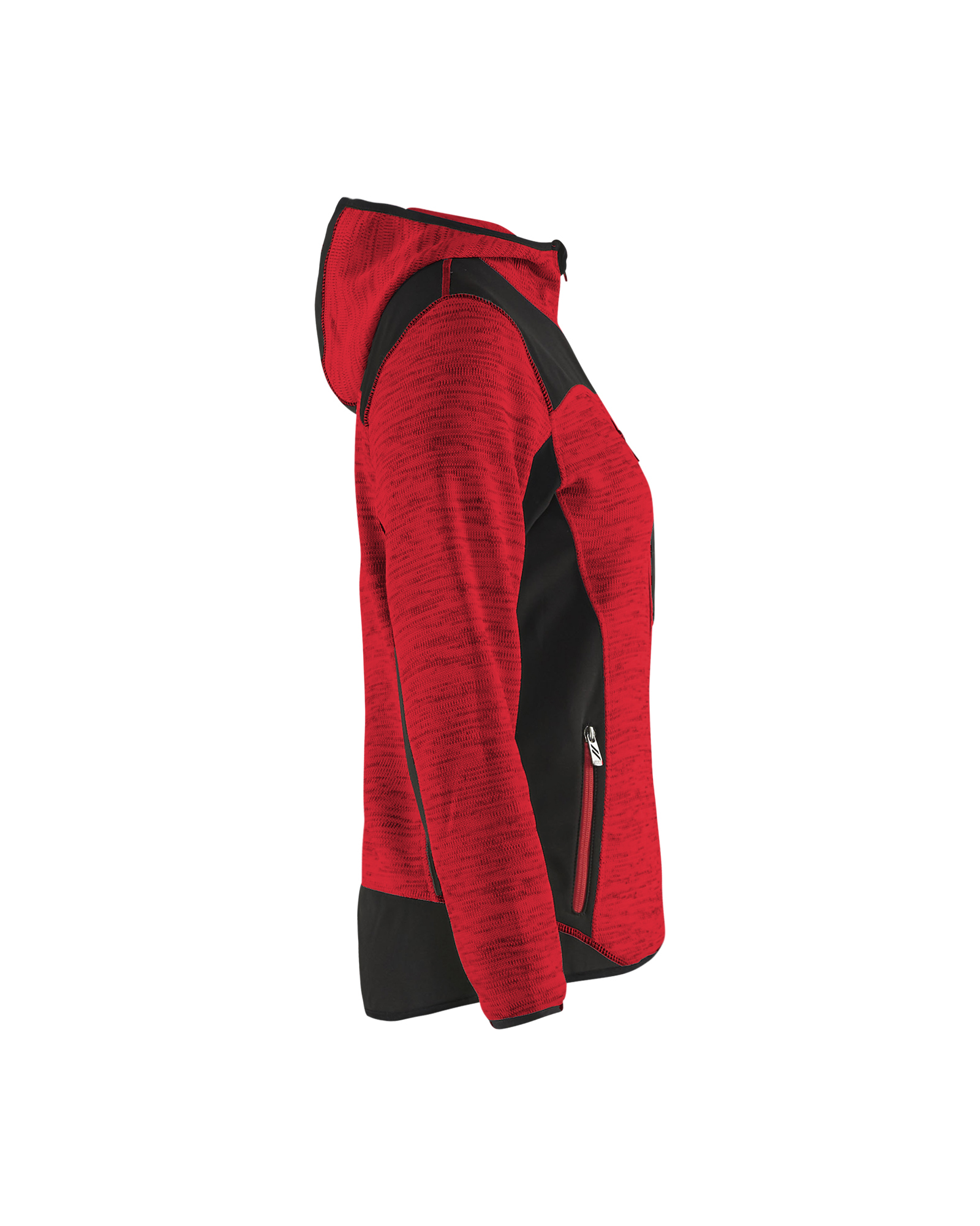 Veste tricotée à capuche femme Blåkläder 4931 Rouge/Noir Blaklader - 493121175699