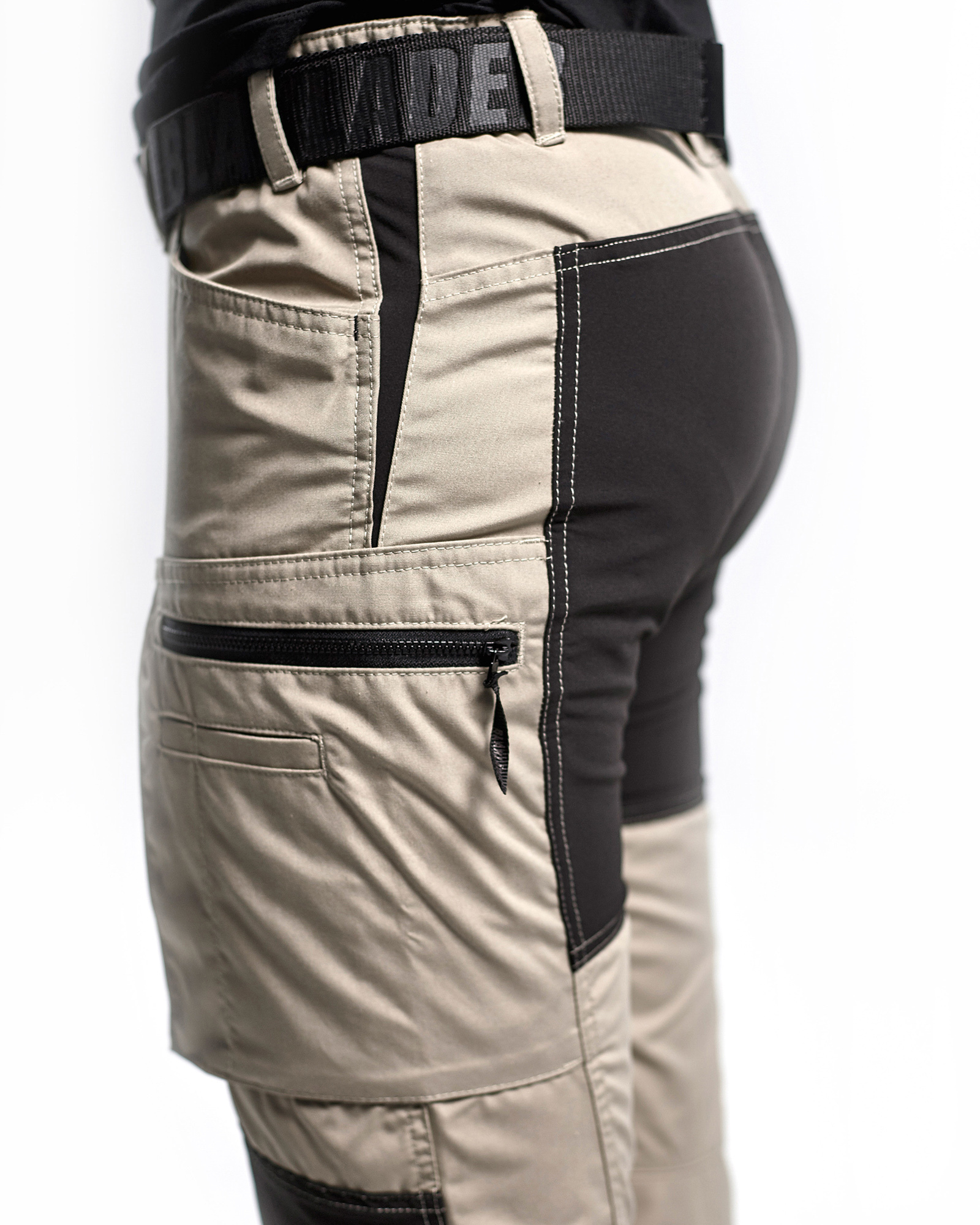 Pantalon maintenance +stretch femme Blåkläder 7159 Beige/Noir Blaklader - 715918452799C