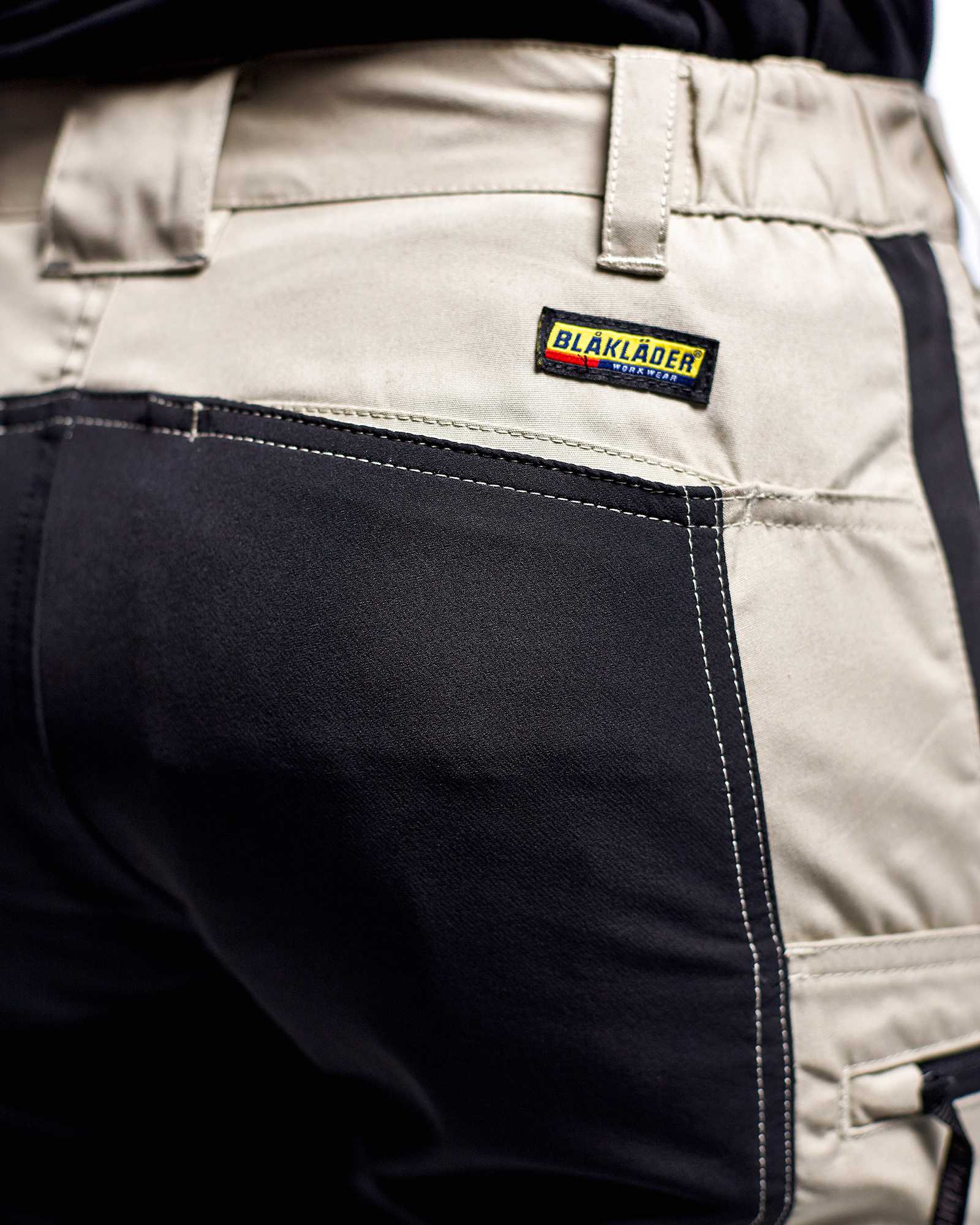Pantalon maintenance +stretch femme Blåkläder 7159 Beige/Noir Blaklader - 715918452799C