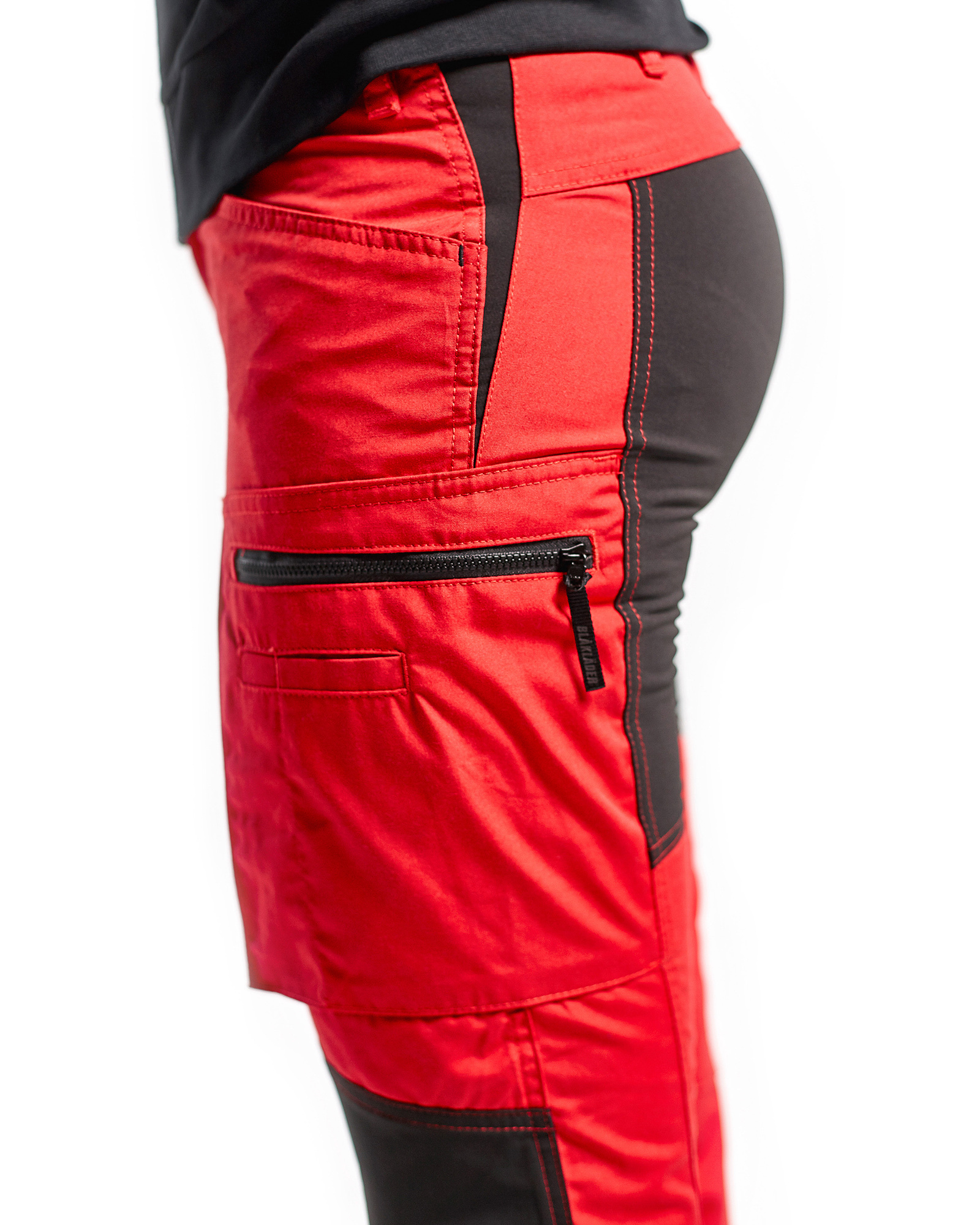 Pantalon maintenance +stretch femme Blåkläder 7159 Rouge/Noir Blaklader - 715918455699C