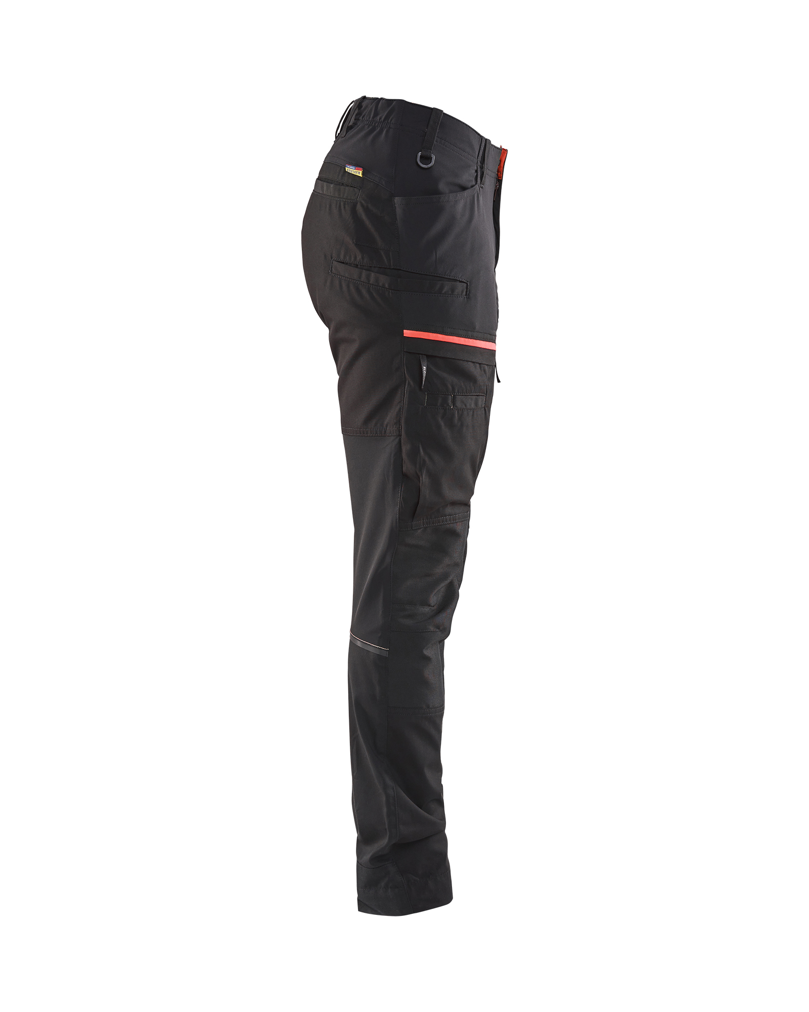Pantalon maintenance +stretch femme Blåkläder 7166 Noir/Rouge Blaklader - 716618459956C