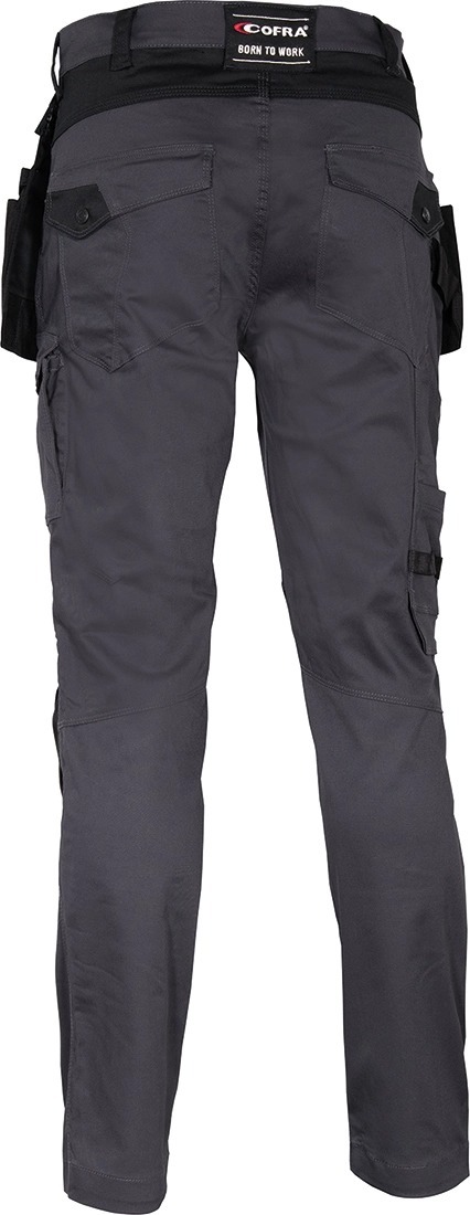 Pantalon Multipoches KUDUS gris/noir - Jambes courtes - COFRA - V568-0-01