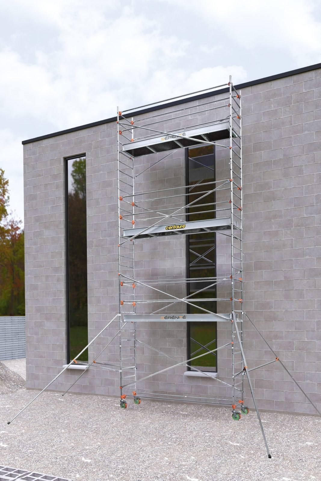 Echafaudage roulant aluminium Centaure - Longueur 3m00 - STXL 300 3, plancher 2m90 - 514763