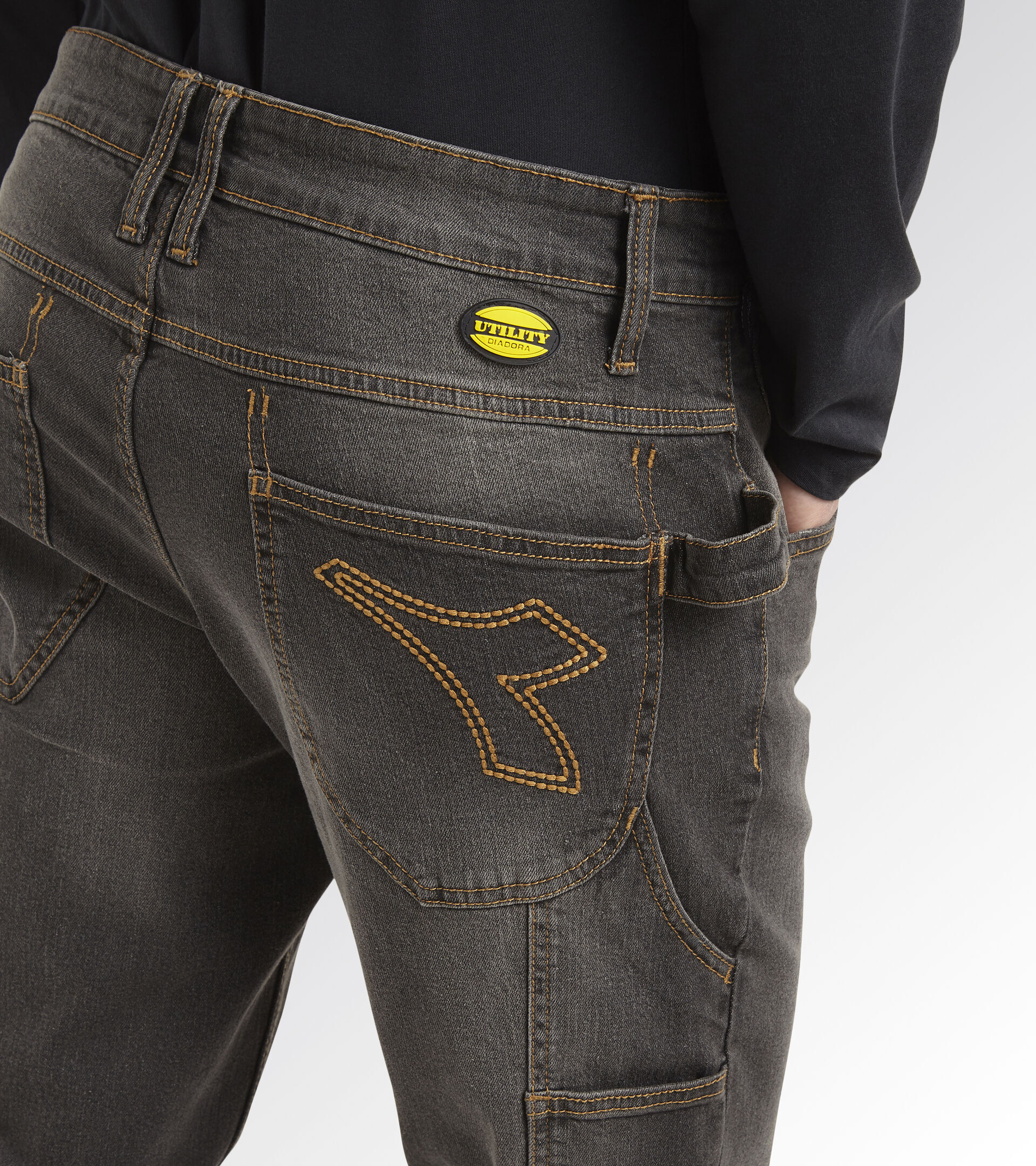 JEANS DENIM STRETCH 5 POCHES GRIS DIADORA STONE - 15959075003