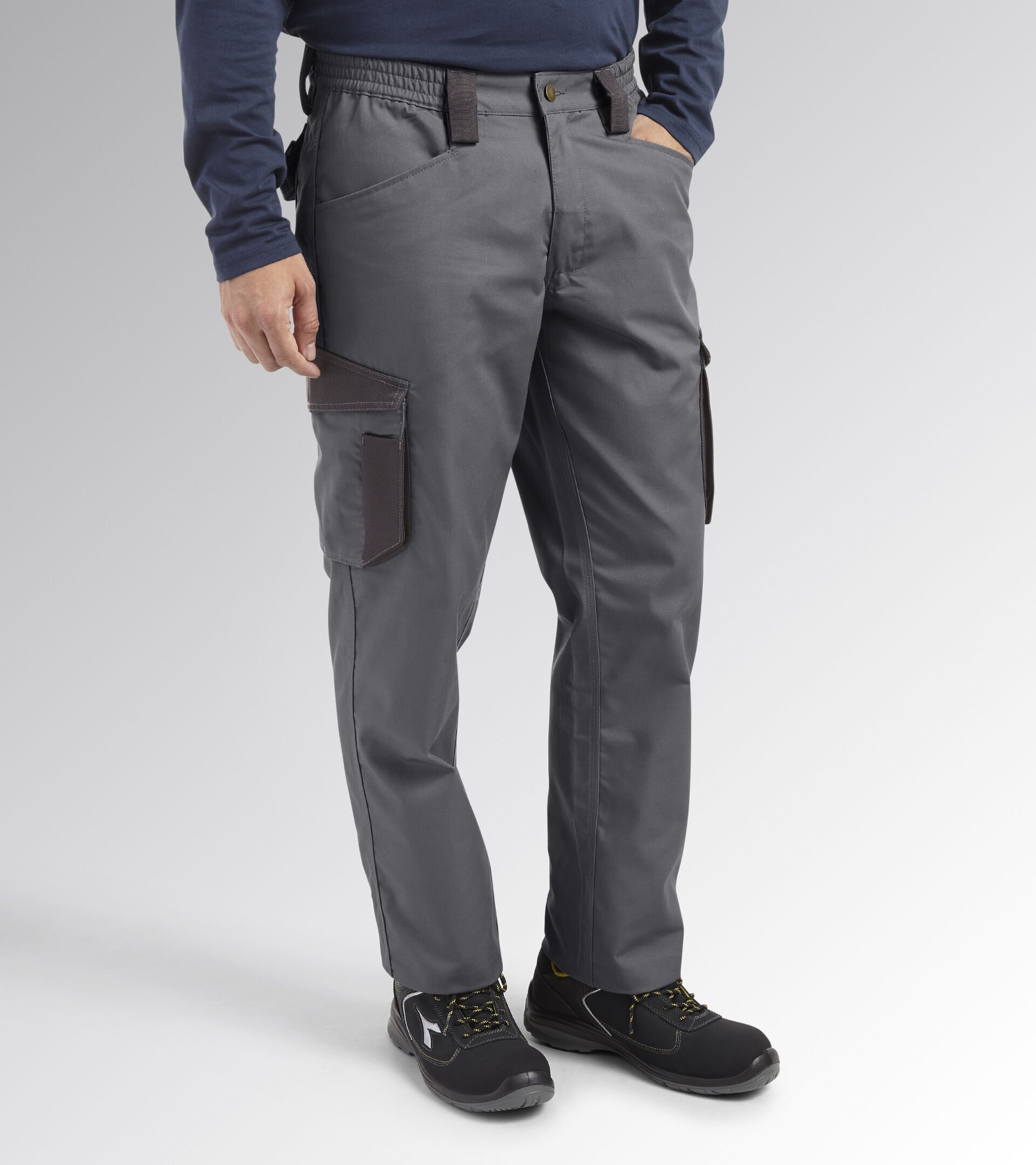 PANTALON DE TRAVAIL DIADORA CARGO GRIS MÉTAL STAFF POLY - 160301750700