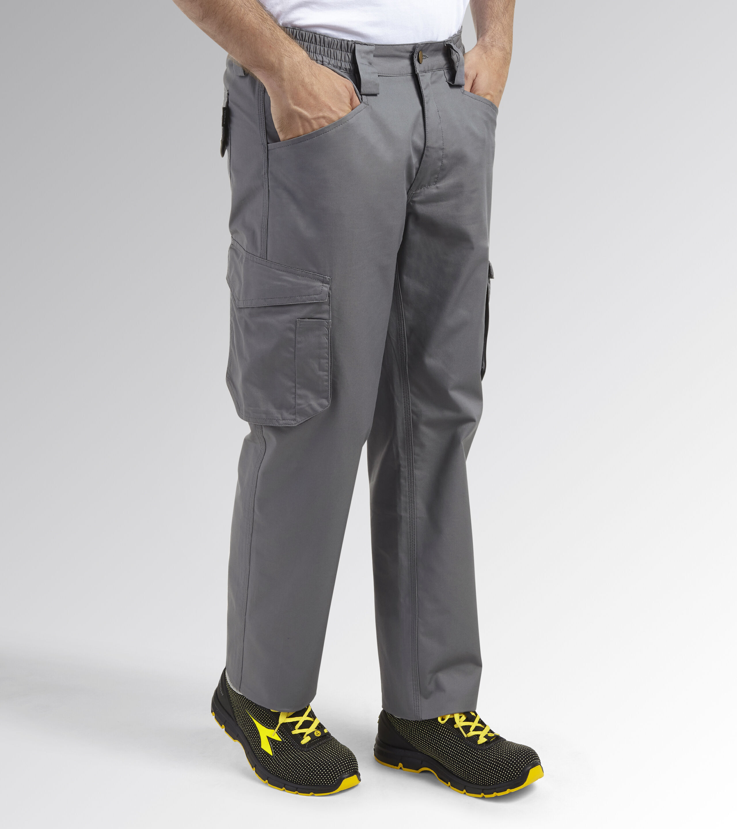 Pantalon de travail gris STAFF LIGHT CARGO COTTON - Diadora - 17621375070