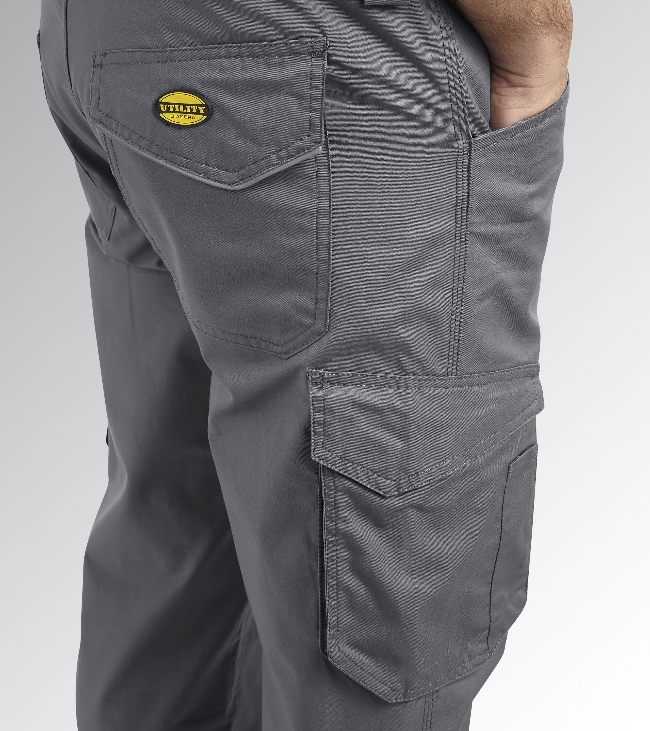Pantalon de travail gris STAFF LIGHT CARGO COTTON - Diadora - 17621375070