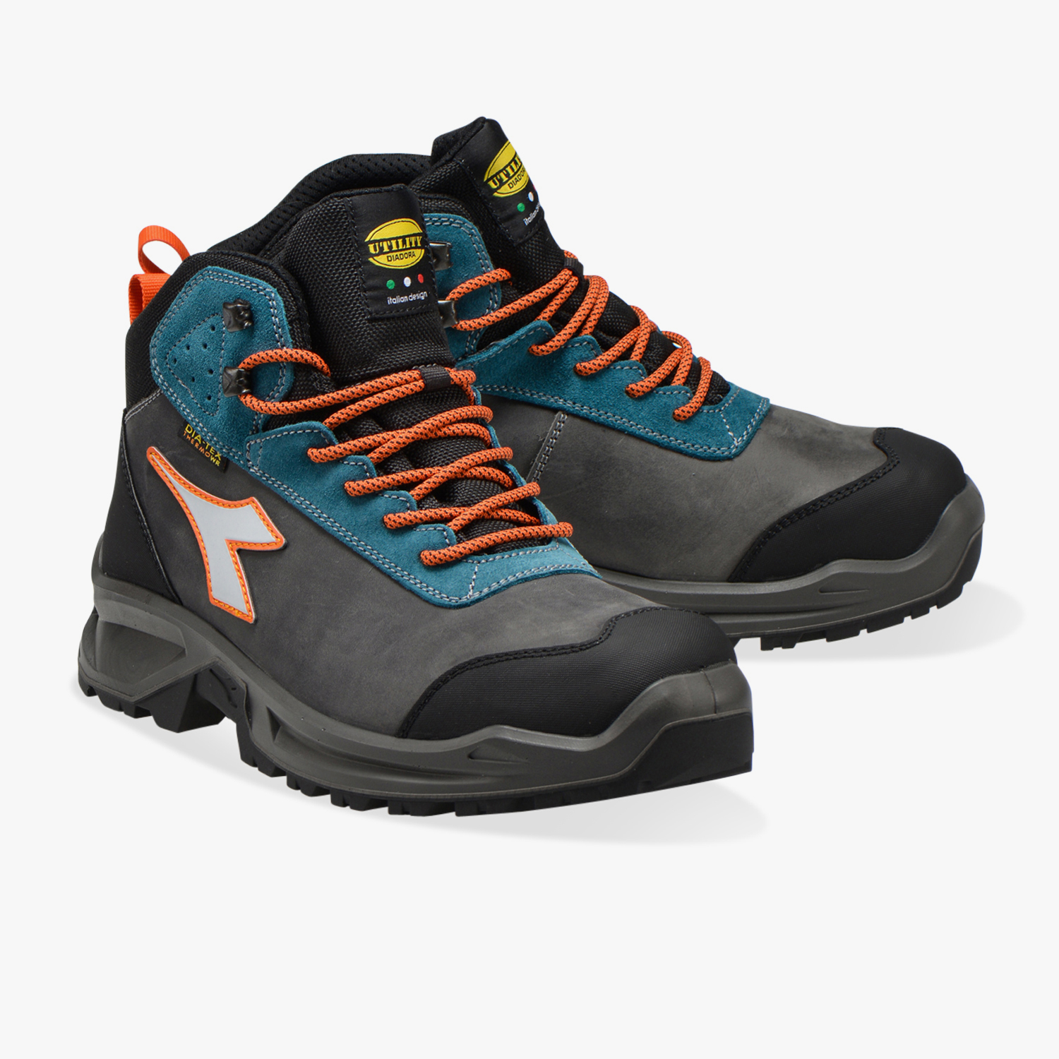 Chaussure de sécurité montante gris-bleu DIADORA UTILITY SPORT DIATEX MID S3 WR CI SRC - 177650C3701