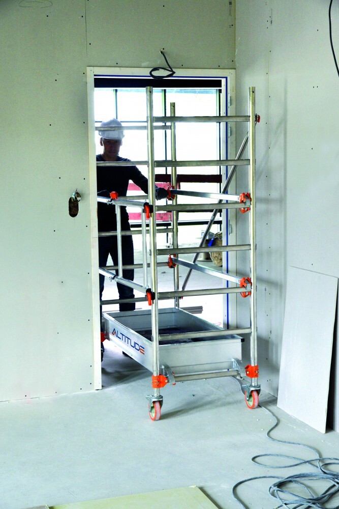 Échafaudage roulant aluminium DUARIB AL255 base standard + lisse hauteur travail 3.90 m  - 513812