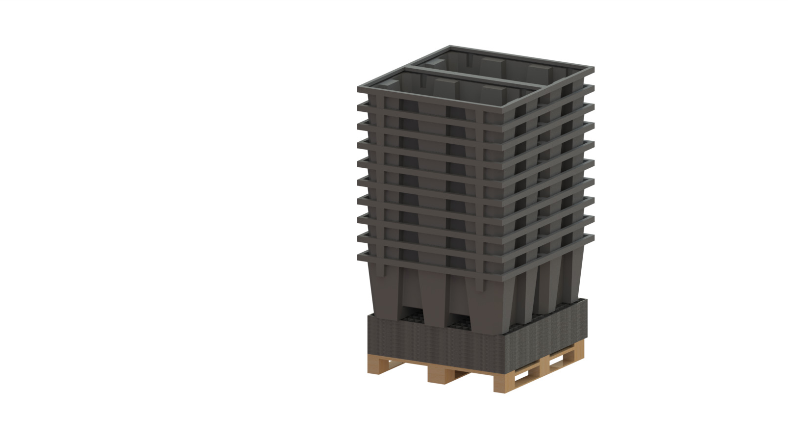 Bac PE recyclé 4 fûts 450 L caillebotis acier galvanisé FIMM - 845009505