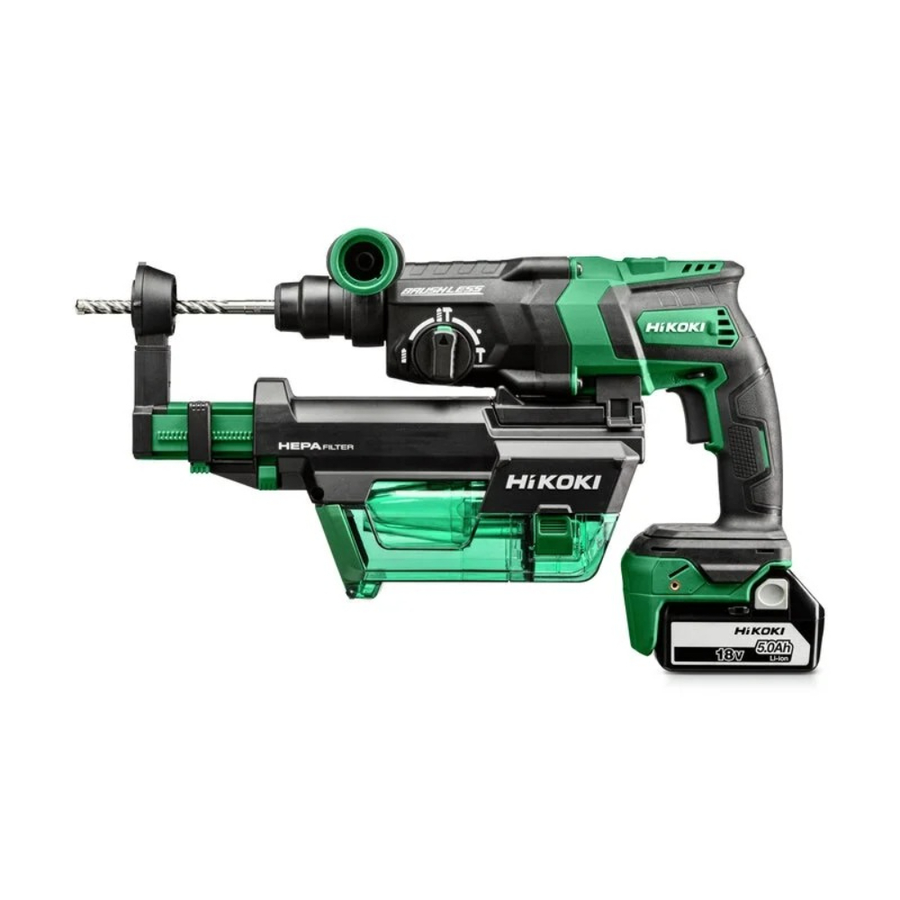 Perfo-burineur SDS+ 26mm brushless 18V 5Ah Li-ion 3,2J- autostop - HIKOKI - DH18DPCWPZ