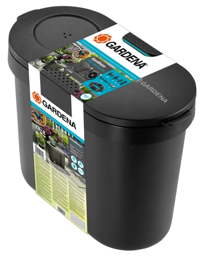 Solution d'arrosage automatique solaire AquaBloom avec réserve d'eau - GARDENA - 13301-20