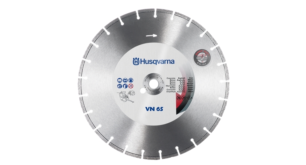DISQUE DIAMANT HUSQVARNA VN 65 Ø 230 AL 22,2 - BÉTON ARMÉ OU NON, MATÉRIAUX ABRASIFS, MÉTAL, FER À BÉTON - 543084043