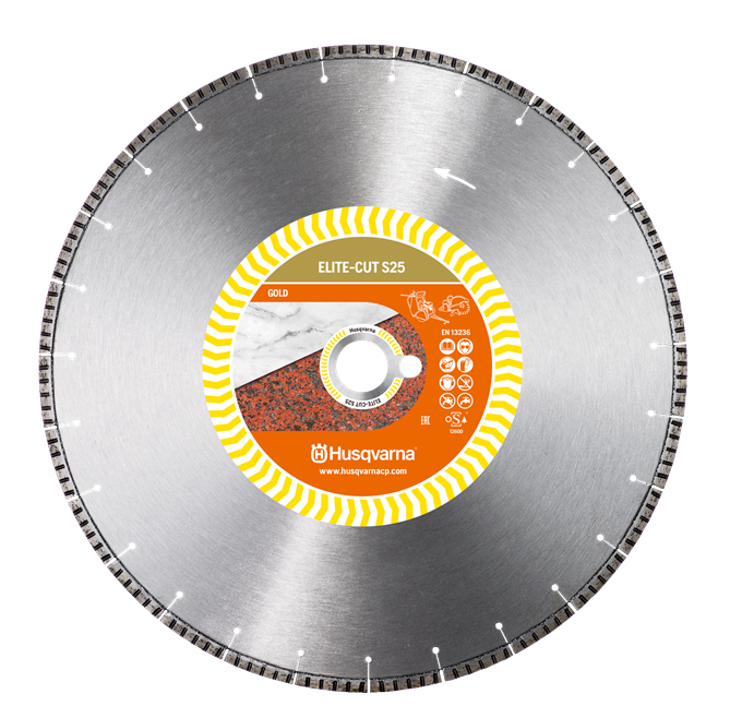 DISQUE DIAMANT HUSQVARNA ELITE CUT S25 POUR DECOUPEUSES Ø 300 MM COUPE PIERRE NATURELLE ALÉSAGE 25.4 - 579811410