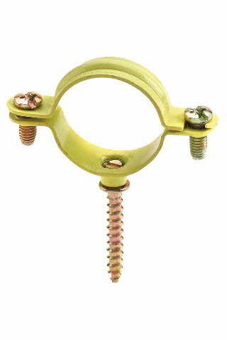 Boite de 50 Collier INDEX jaune pour gaz M6 avec vis à bois -ABGM028