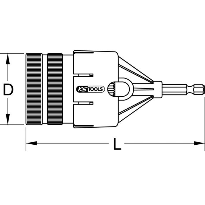 Adaptateur pour ébavureur, 6 pans 1/4’’, diamètre 50 mm KSTOOLS - 1053005