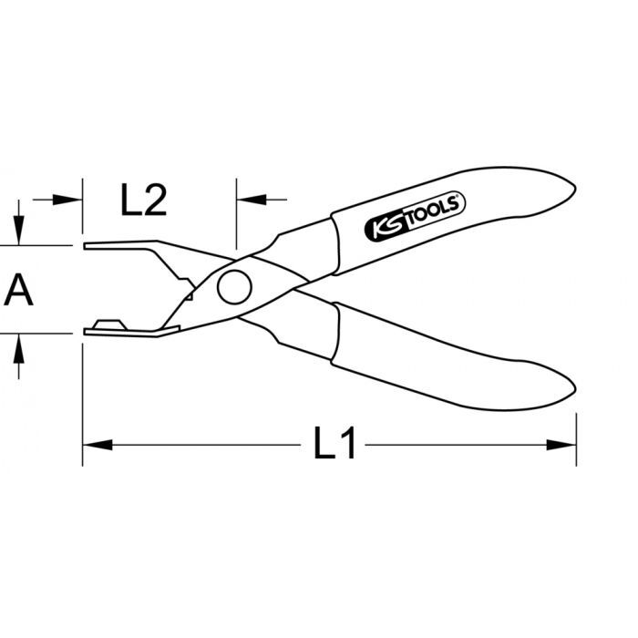 Pinces pour conduites de carburant, Ø 8 mm KSTOOLS - 1151091