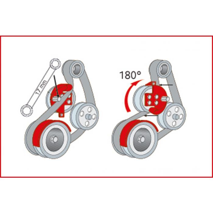 Coffret d'outils pour courroies élastiques, 11 pièces KSTOOLS - 1503180