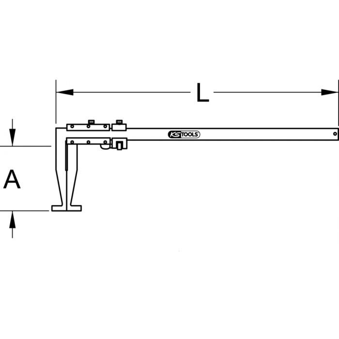 Calibre à coulisse inox pour mesure intérieure, 0-300 mm KSTOOLS - 3000525