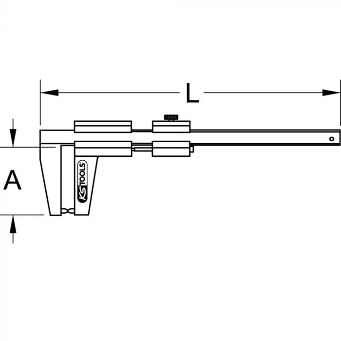 Calibre à coulisse en inox pour mesure extérieure, 0-90 mm KSTOOLS - 3000536