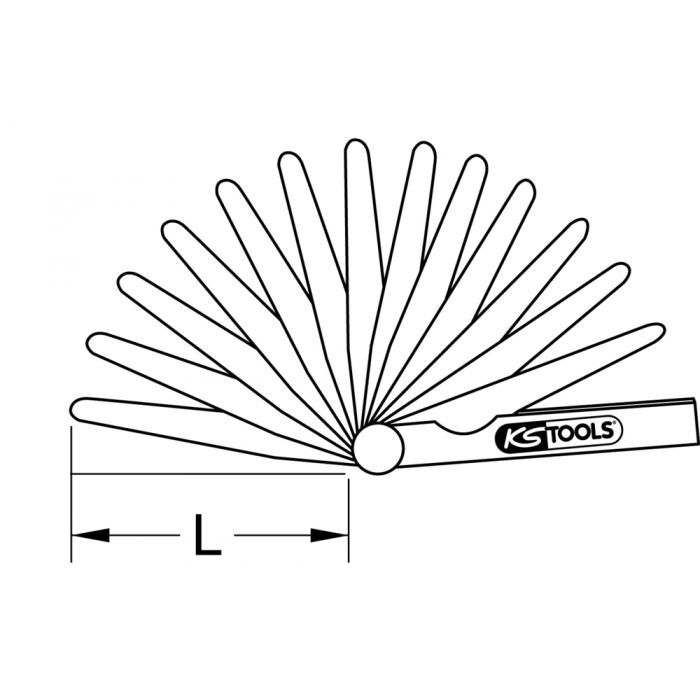 Jauges d'épaisseur anti-magnétiques, 8 lames KSTOOLS - 3000611