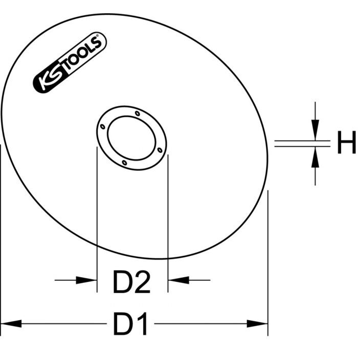 Lot 25 disques à tronçonner, Ø 50 x 1,6 mm KSTOOLS - 3372005