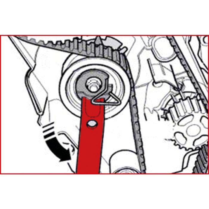 Clé à ergots pour galet tendeur - TDI - Audi, Volkswagen, Seat, Skoda KSTOOLS - 4009010