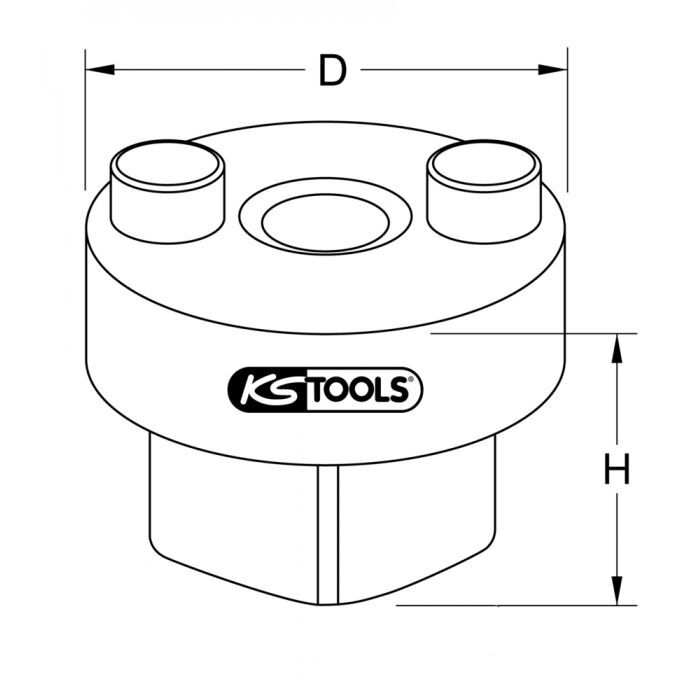 Douille pour boulons de ressorts à lames pour Volvo, 27 mm KSTOOLS - 4500242