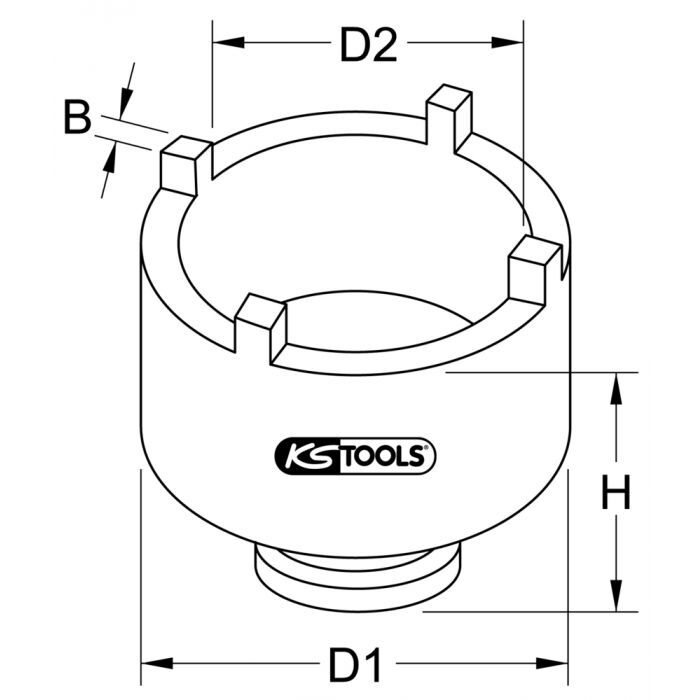 Douille à 4 ergots pour direction Ø 52 mm pour DAF KSTOOLS - 4600610