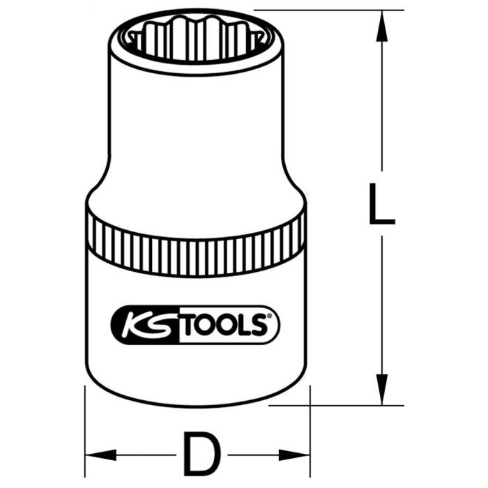 Douille pour étrier de frein 3/8'' - 19 mm RENAULT/SCANIA/VOLVO KSTOOLS - 4600970