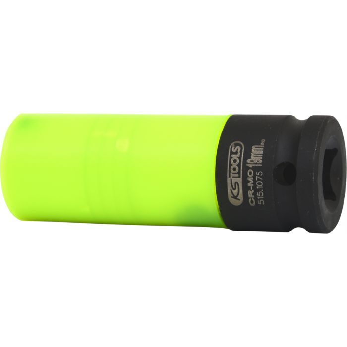 Douille à chocs longue 6 pans pour jantes aluminium - vert - 19 mm KSTOOLS - 5151075
