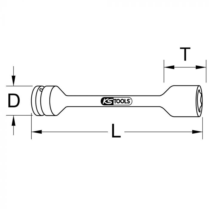 Douille à torsion 1'' extra-longue, 24 mm, 350 Nm KSTOOLS - 5151461