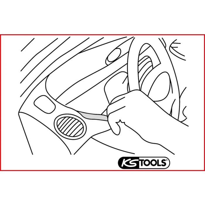 Jeu de leviers plastique pour baguettes et revêtements, 5 pièces KSTOOLS - 9118120