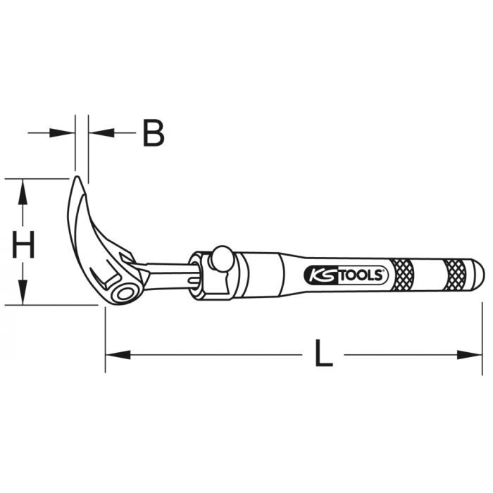 Levier télescopique avec tête orientable - 325-460 mm KSTOOLS - 9118186