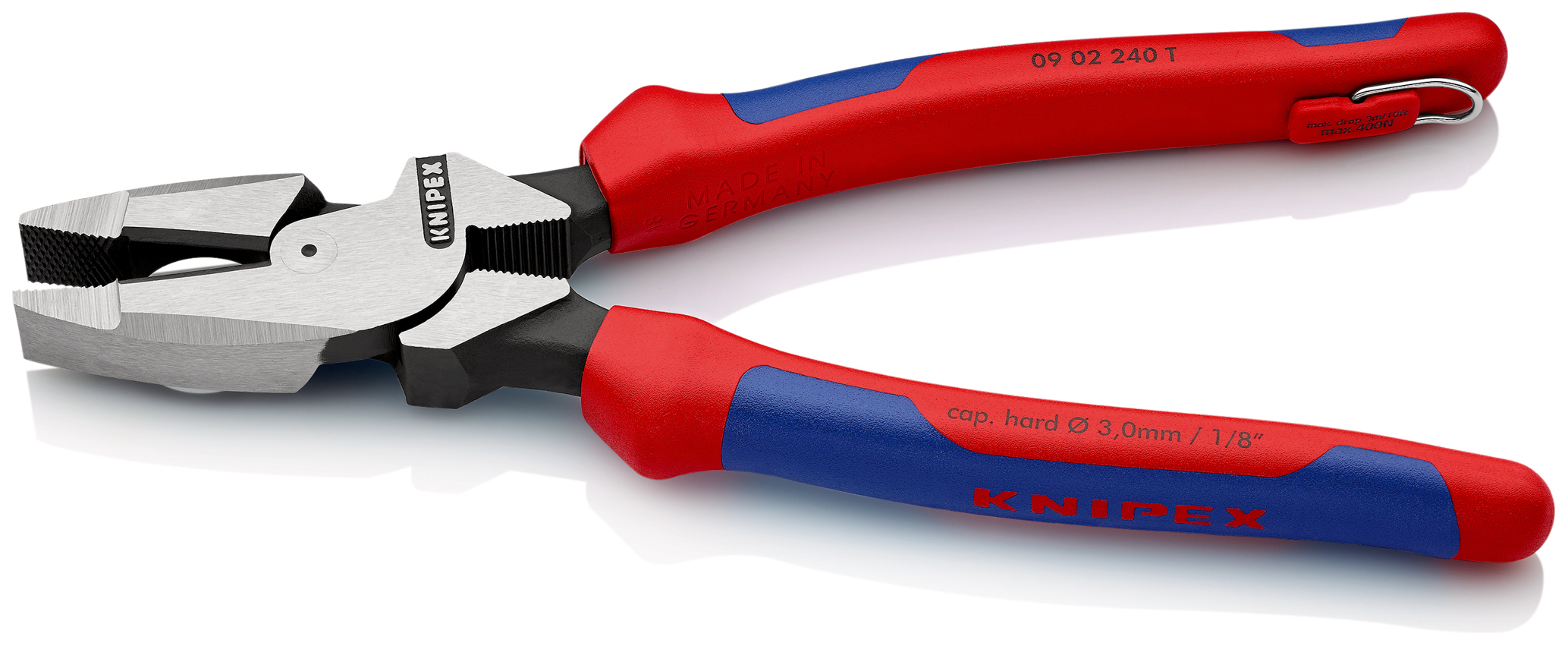Pince univers. lineman 240mm antichute KNIPEX - 09 02 240 T