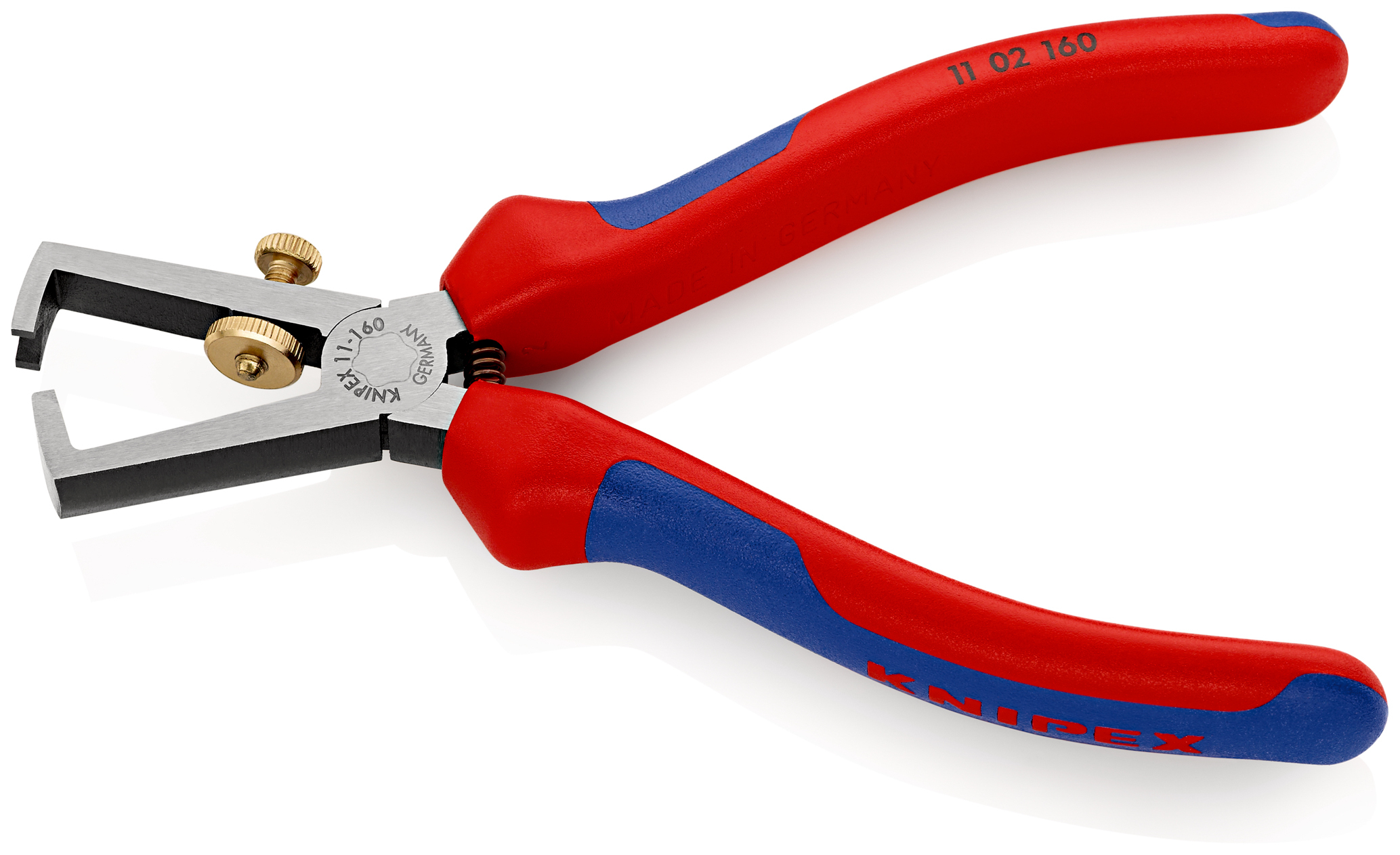 Pince à dénuder avec ressort d'ouverture universel KNIPEX - 11 02 160