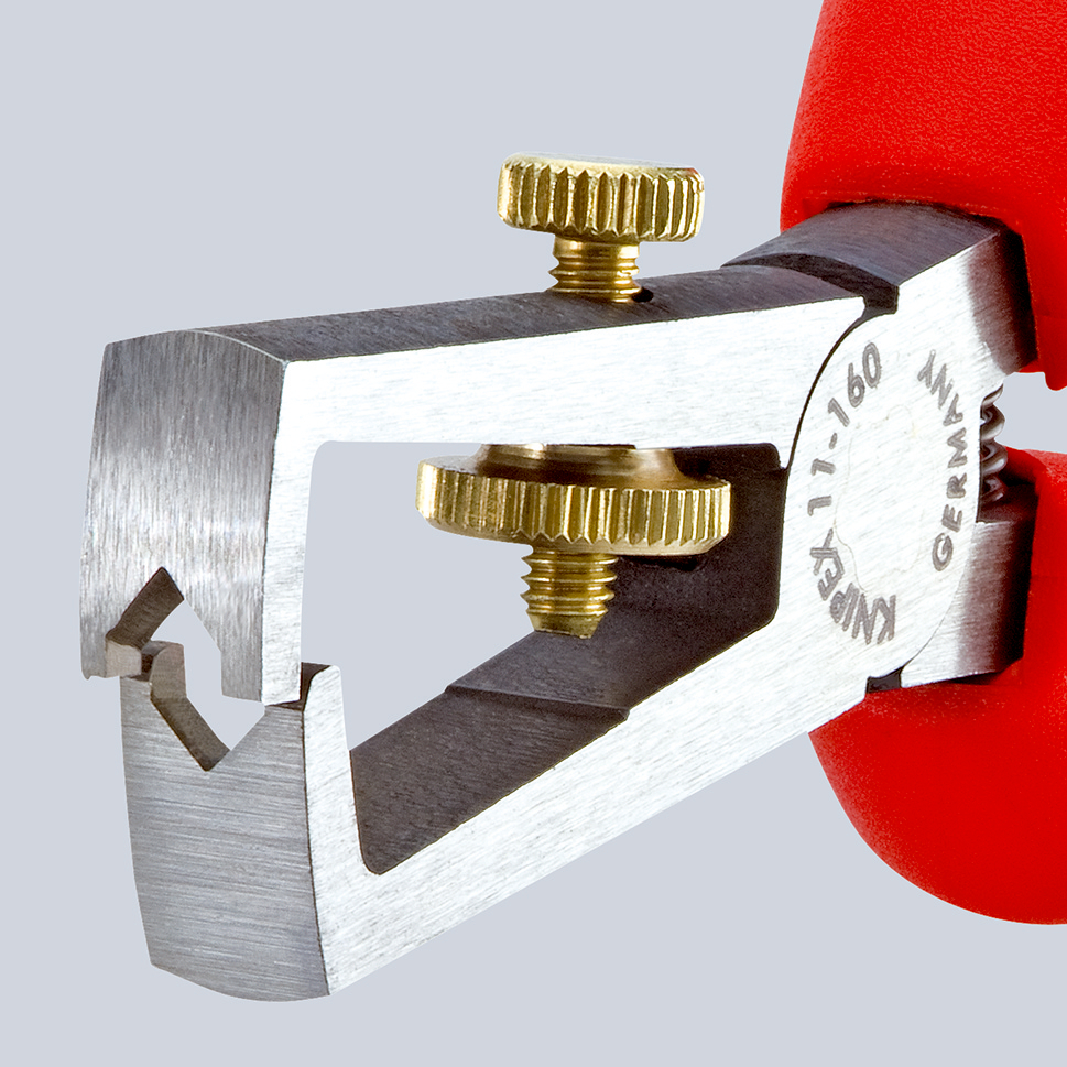 Pince à dénuder avec ressort d'ouverture universel KNIPEX - 11 02 160