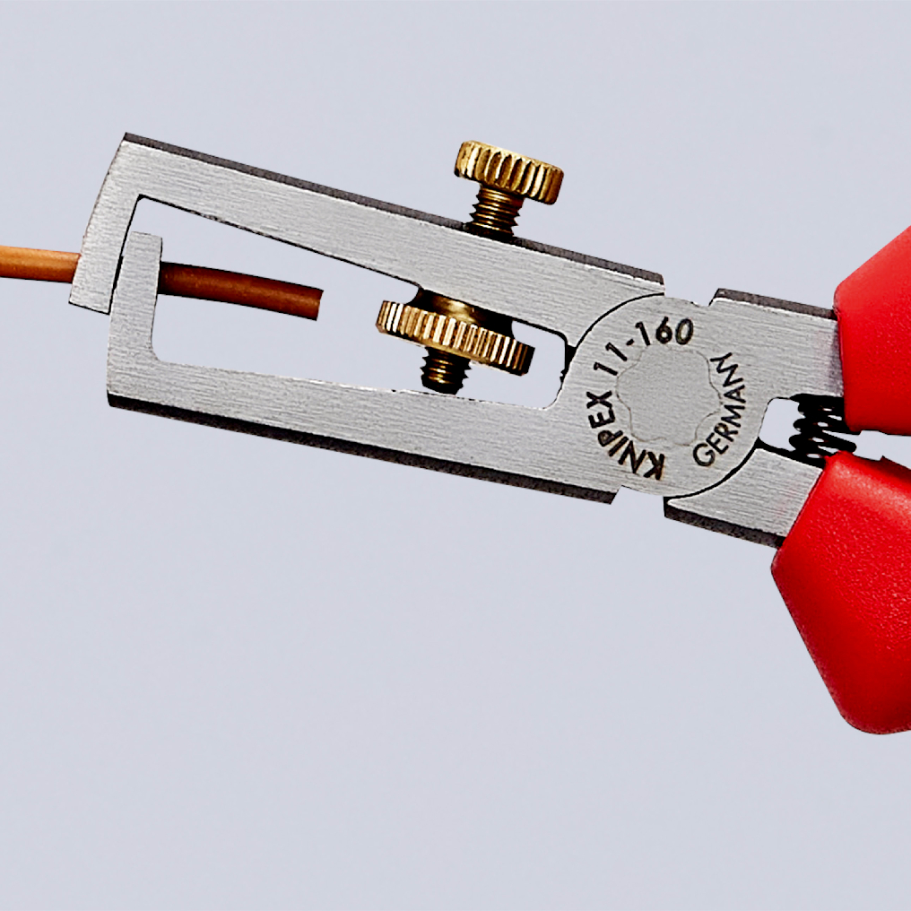 Pince à dénuder avec ressort d'ouverture universel KNIPEX - 11 02 160