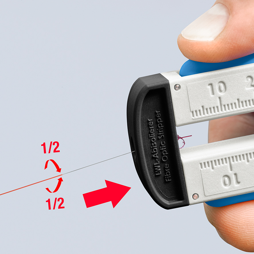 Outil à dénuder les cables en fibre optique - Pour fibre diamètre 0,125mm KNIPEX - 1285110SB