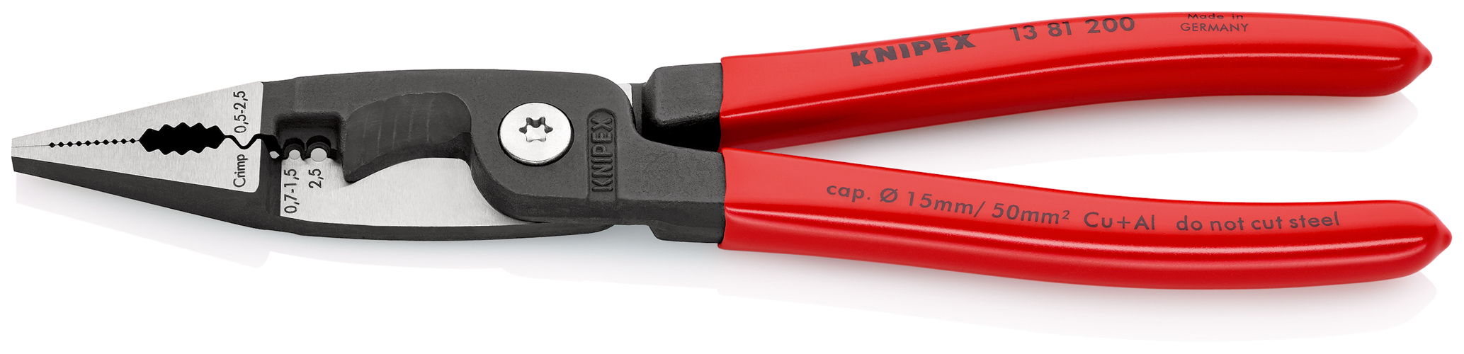 Pince multifonction gaine pvc KNIPEX - 13 81 200