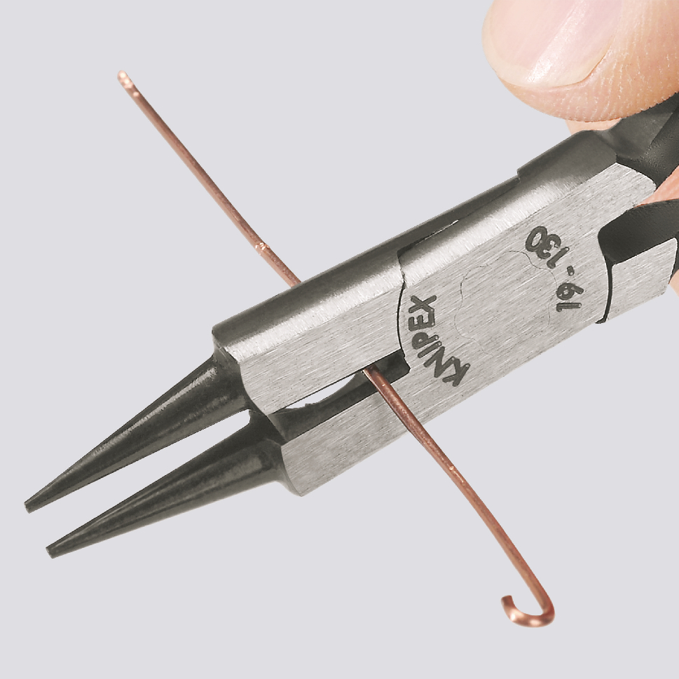 Pince a becs ronds 130mm avec tranchant KNIPEX - 19 01 130 SB