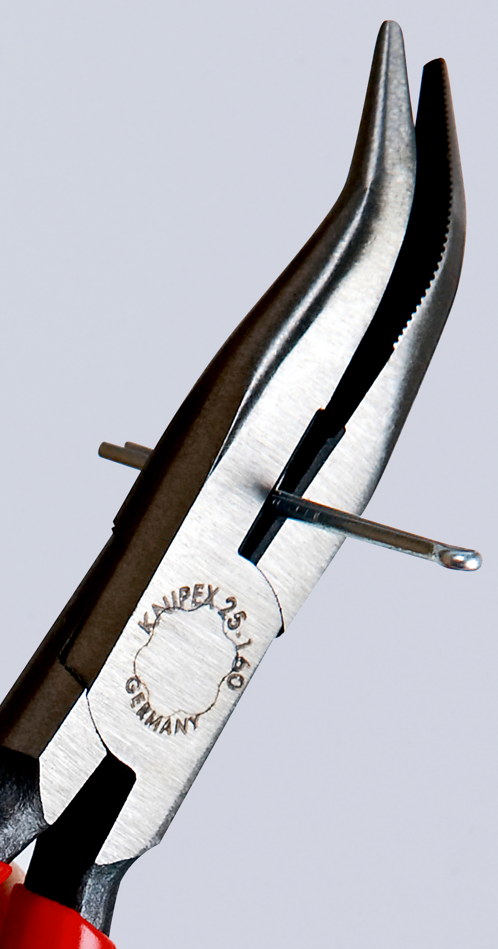 Pince a bec 1/2 rond 160mm av. tranchant KNIPEX - 25 01 160
