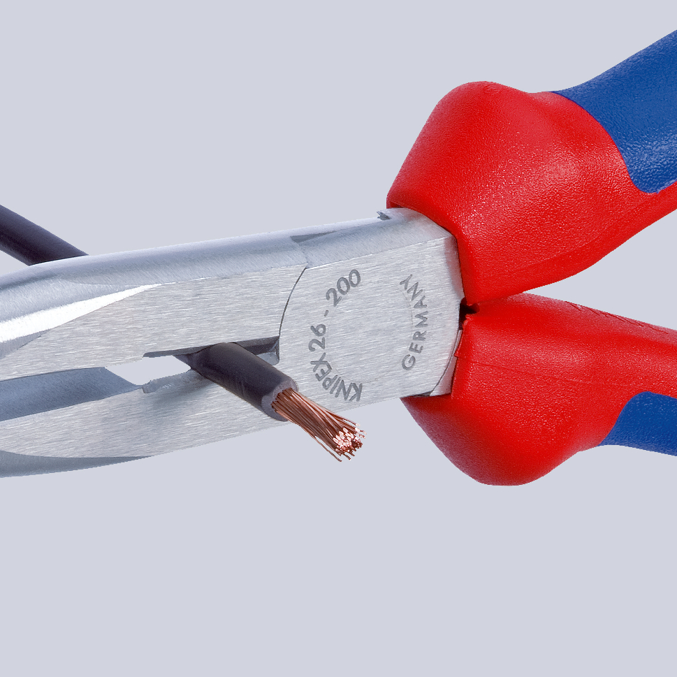 Pince a becs 1/2 ronds 200mm chrome KNIPEX - 26 13 200